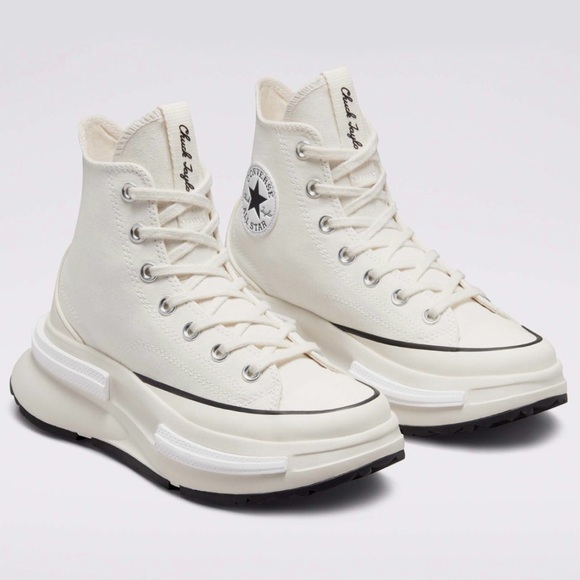 Converse Run Star Legacy CX Platform High Egret Off White Black size 8.5 NEW - Picture 1 of 6